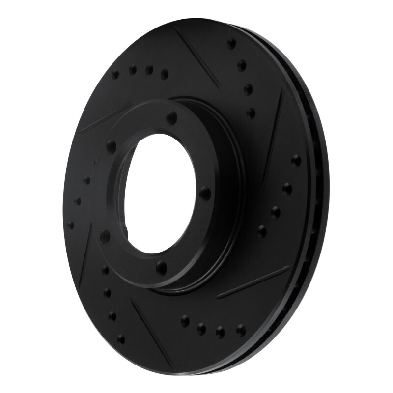 Toyota Hilux Brake Rotor (1) - Front Right - R1 Concepts - Drill & Slot - Black - `89-`08
